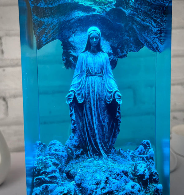 The Blessed Mother Virgin Mary Epoxy Resin Lamp, Night Light