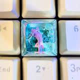 Colorful Axolotl Artisan Keycaps Epoxy Resin