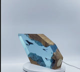 Humpback Whale & Divers - High Quality Epoxy Resin Lamp