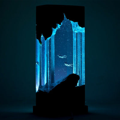 Divers Explore Ancient Ruins - High Quality Epoxy Resin Lamp