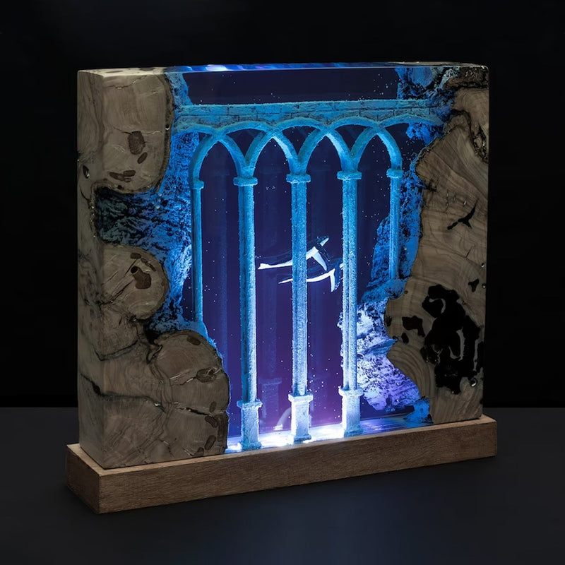 Humpback Whales In Ancient Ruins - High Quality Epoxy Resin Lamp