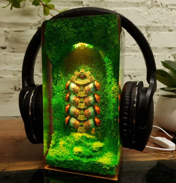 TLOZ TOTKD Link Zonai Charge Prop Battery Tears of the Kingdom Headphone Stand Epoxy Resin Lamp, Night Light