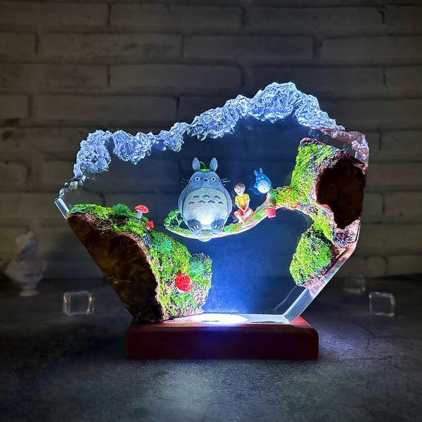 Totoro Ghibli Epoxy Resin Lamp, Night Light