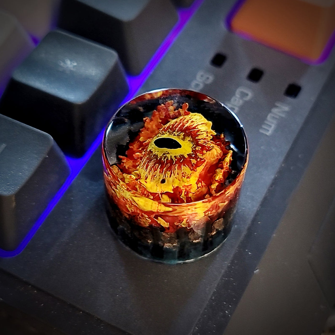LOTR Lord Of Rings Eye of Sauron Dark Lord The One Ring Keyboard Knob Artisan Keycaps Epoxy Resin