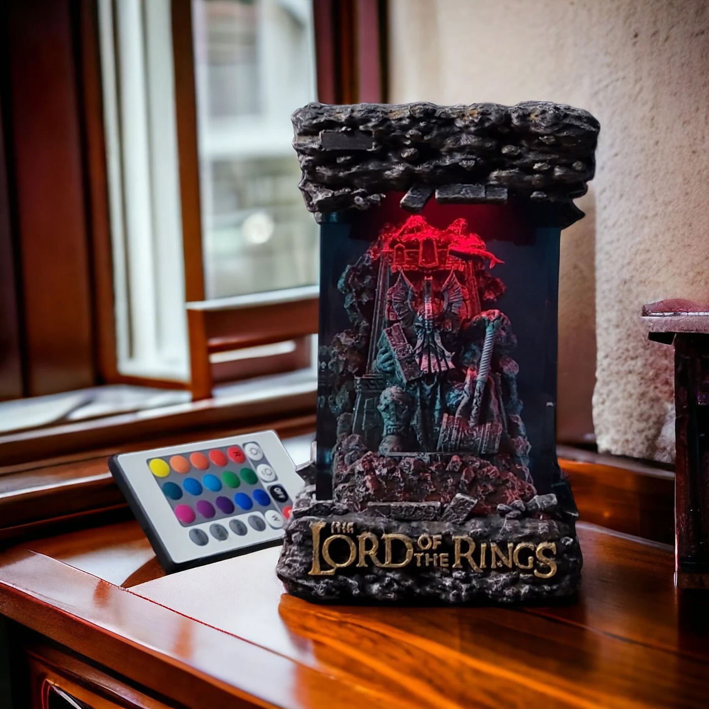 LOTR Lord Of Rings Dwarf King on Throne Diorama Epoxy Resin Lamp, Night Light, Wireless Lights