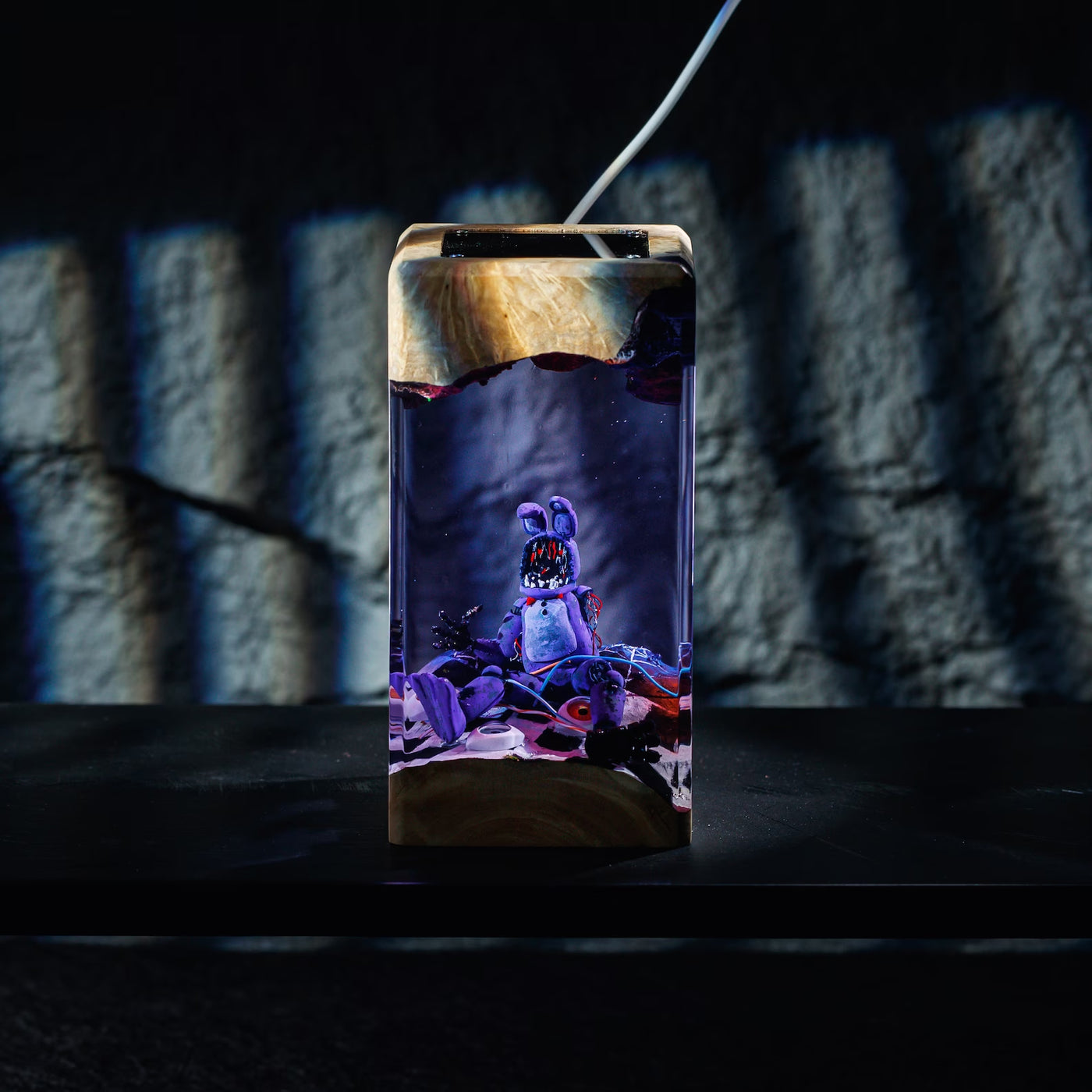 Nightmare Withered Bonnie Epoxy Resin Lamp, Night Light