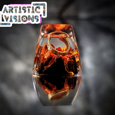 LOTR Lord Of Rings Eye of Sauron Dark Lord King of the Dead Smaug Dragon Balrog The One Ring Artisan Keycaps Epoxy Resin
