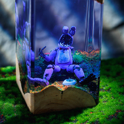 Nightmare Withered Bonnie Epoxy Resin Lamp, Night Light