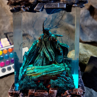 LOTR Lord Of Rings Witch King of Angmar Diorama Epoxy Resin Lamp, Night Light, Wireless Lights