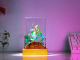 Axolotl Undersea Ocean Theme Diorama Epoxy Resin Lamp, Night Light