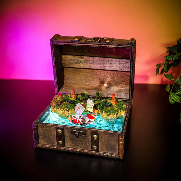 O Piece Sunny Pirates Treasure Mistery Box Gift Epoxy Resin, Night Light