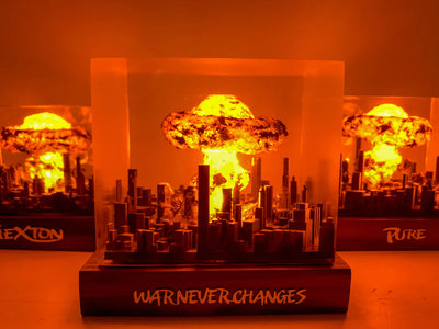 Nuclear Atomic Boom Explosion Epoxy Resin Lamp, Night Light