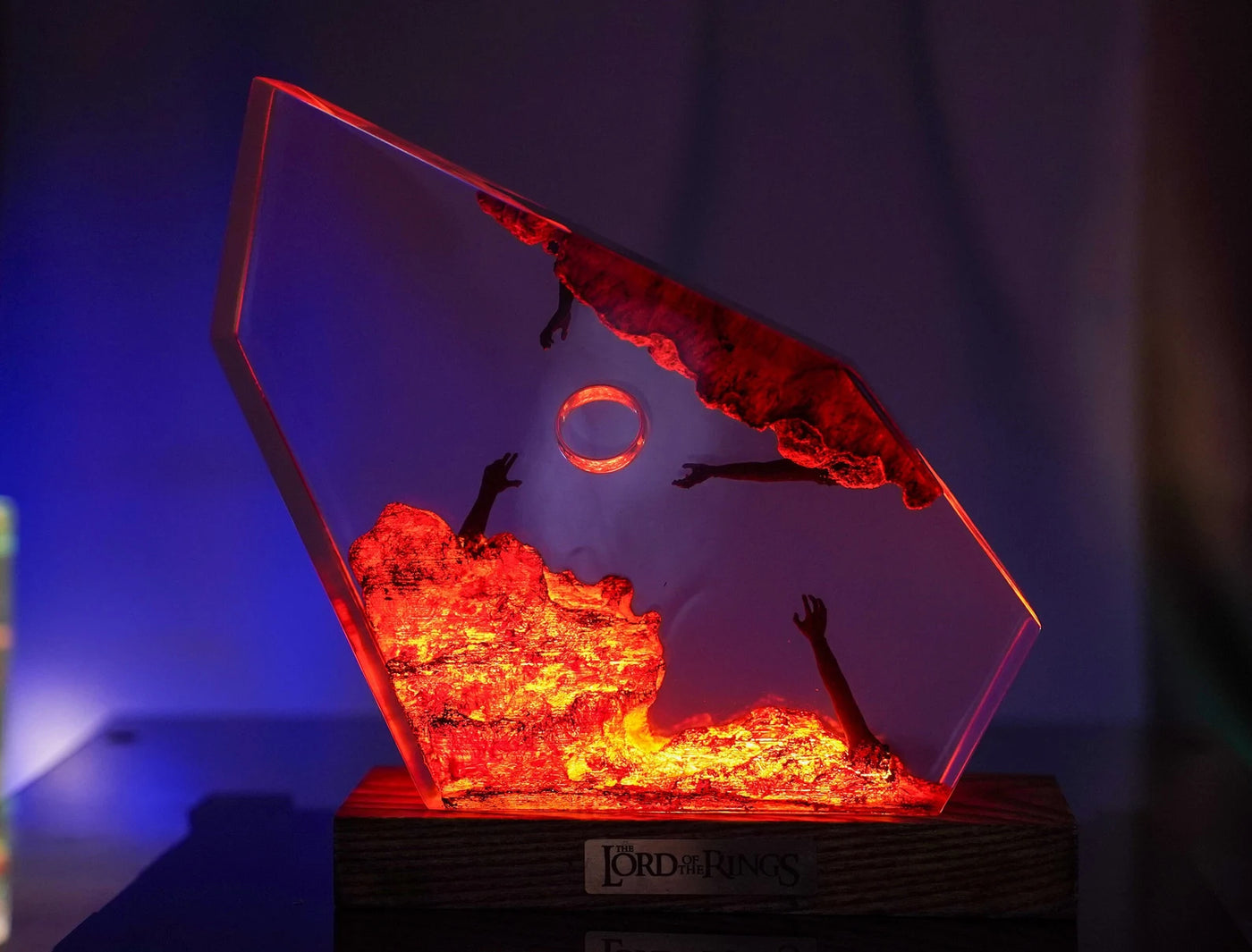 LOTR Lord Of Rings The One Ring Longing Hands Epoxy Resin Lamp, Night Light