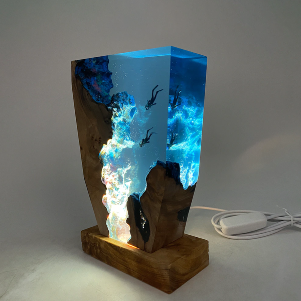Divers Deep Sea Exploration - Epoxy Resin Lamp