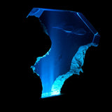 Manta Rays & Diver - Epoxy Resin Lamp